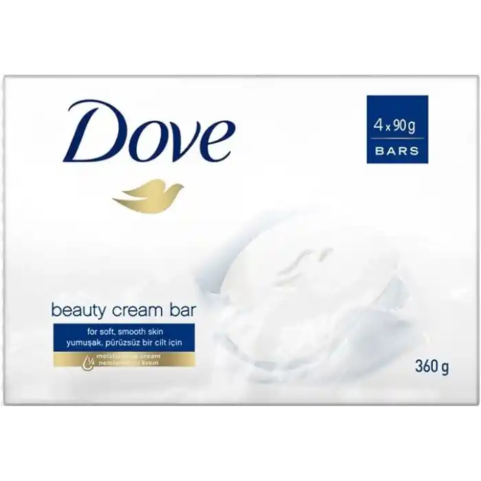Dove Beauty Cream Bar Katı Güzellik Sabunu Original Nemlendirici Etkili, 4x90 g