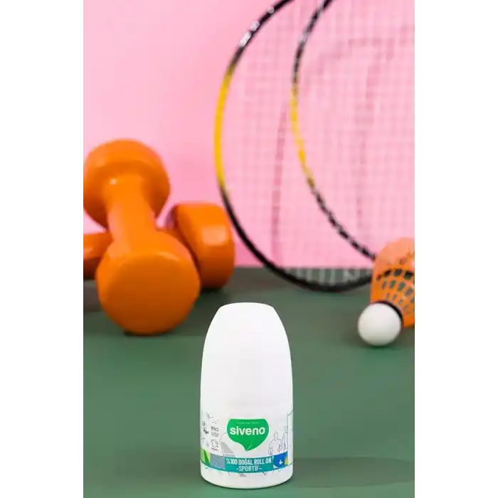 Siveno %100 Doğal Roll-On Sportif Sporcu Deodorant Ter Kokusu Önleyici Bitkisel Lekesiz Vegan 50 ml