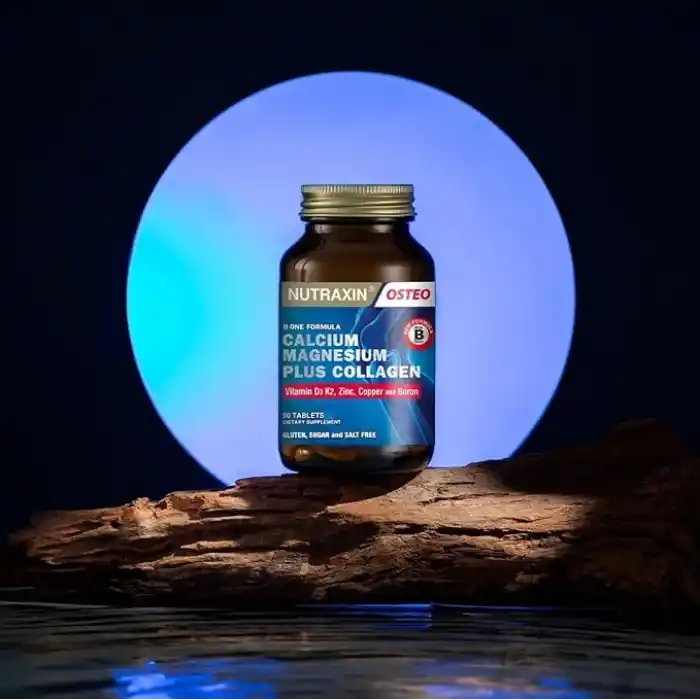 Nutraxin Bone Formula Calcium Magnesium + Collagen – 90 Tablet: Tip I Kolajen, Kalsiyum, D Vitamini, Magnezyum, Çinko & Bakır İçeren Takviye