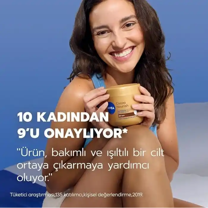 NIVEA Nemlendirici El ve Vücut Bakım Kremi Cocoa Butter 400 ml,72 Saat Nemlendirici,Kakao Yağı,E Vitamini,Kakao Kokusu