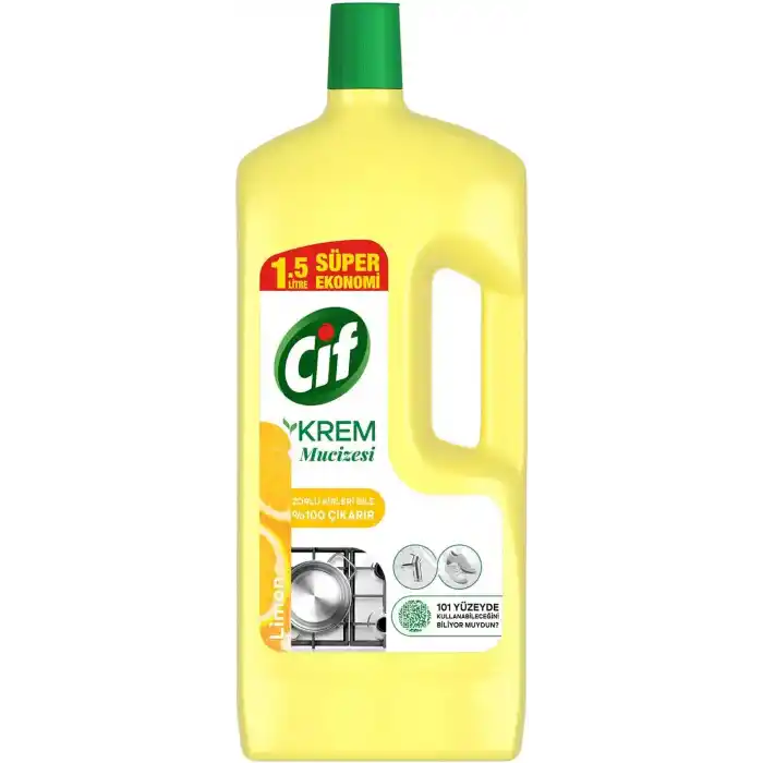 Cif Krem Mucize Yüzey Temizleyici Limon 1500 ml