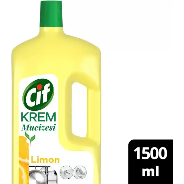 Cif Krem Mucize Yüzey Temizleyici Limon 1500 ml