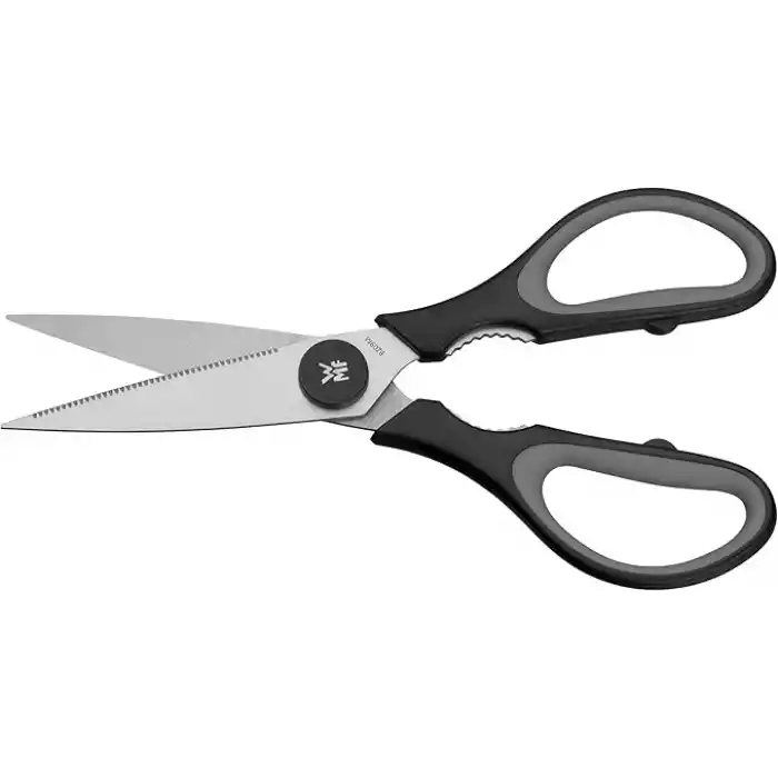 WMF Touch 21 cm Mutfak Makası, Tırtıklı Ağız, Cromargan® Yüksek Kaliteli Paslanmaz Çelik, Yumuşak Tutma Sapı, Siyah