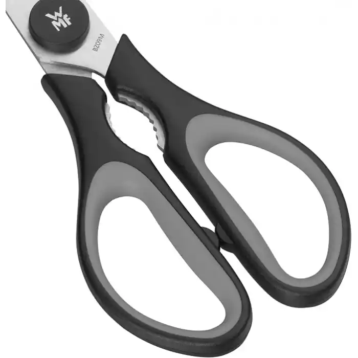WMF Touch 21 cm Mutfak Makası, Tırtıklı Ağız, Cromargan® Yüksek Kaliteli Paslanmaz Çelik, Yumuşak Tutma Sapı, Siyah