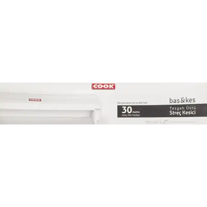 Cook Bas&Kes Streç Film Kesme Aparatı, 30 cm x 30 m, Beyaz