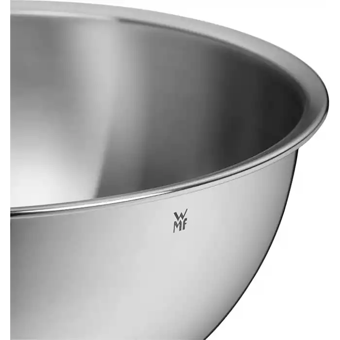 WMF Gourmet 4 Parça Paslanmaz Çelik Karıştırma Kabı Seti, 0,75 L - 2,75 L, Karıştırma Kabı, Salata Kasesi, Servis Kasesi, Cromargan®, Üst Üste Saklanabilir