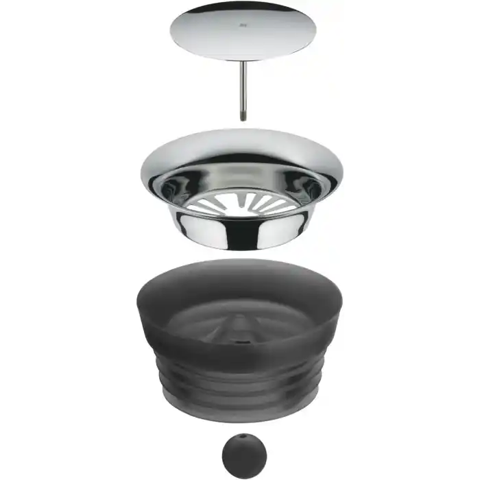 WMF Basic Cam Sürahi, 1,5 L, Silikon Kapaklı, Akıllı Kapak Teknolojisi Cromargan® Paslanmaz Çelik Kapak, Buz ve Meyve Tutucu Süzgeçli