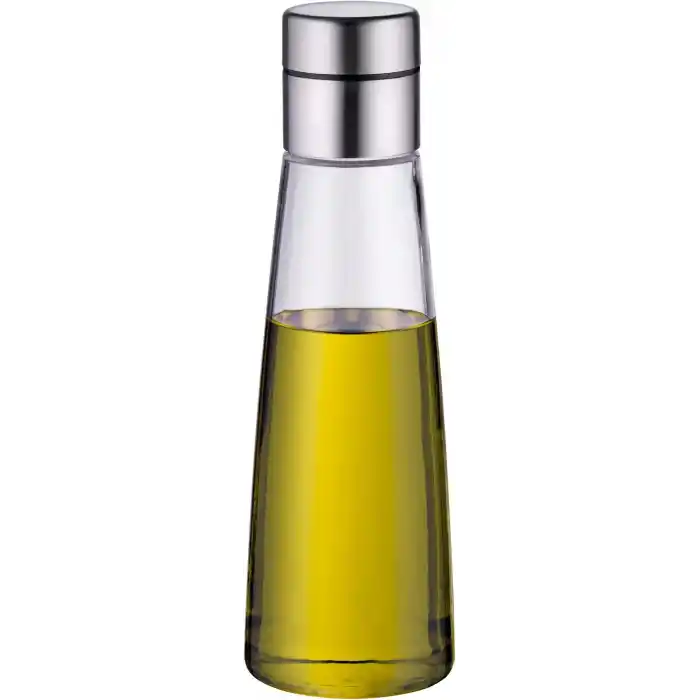WMF De Luxe Yağ ve Sirke Şişesi, 500 ml, Yağ ve Sirke Dökme Şişesi, Cam Gövde, Cromargan® Yüksek Kaliteli Parlak Paslanmaz Çelik, Bulaşık Makinesinde Yıkanabilir
