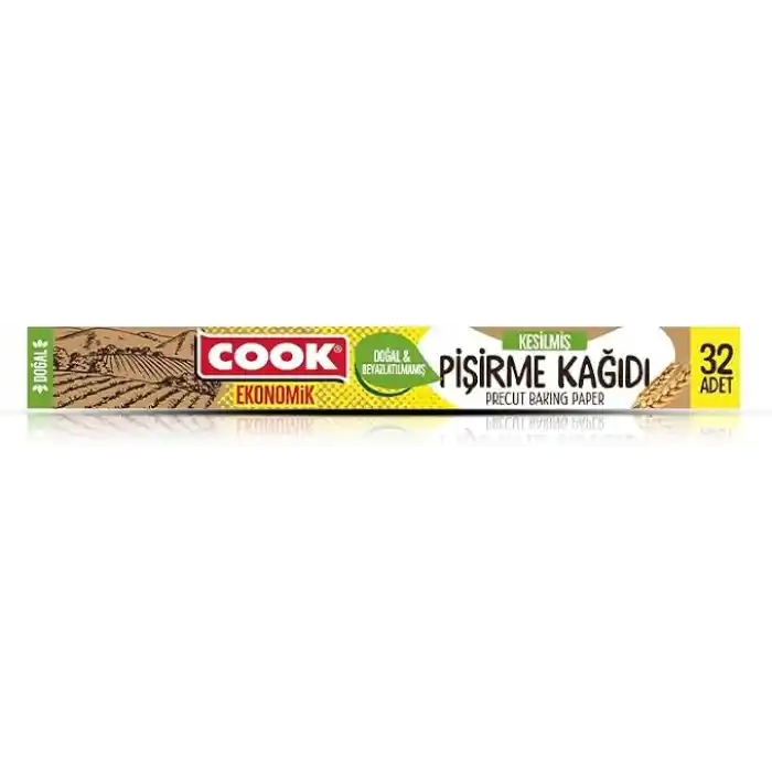 Cook Eko Doğal Kesilmiş Pişirme Kağıdı, 32 Yaprak