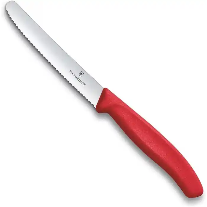 Victorinox 6.7831.C1 Swiss Classic 11cm Tırtıklı Domates Bıçağı, Kırmızı