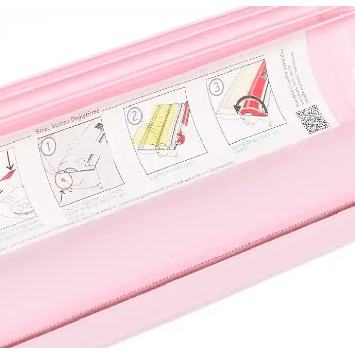 Cook Bas&Kes Streç Film Kesme Aparatı, 30 cm x 30 m, Pembe