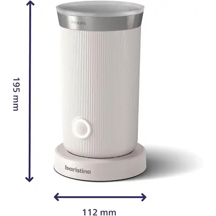 Philips Baristina Süt Köpürtücü - Sütü Mükemmel Bir Şekilde Köpürtür. Sıcak ve Soğuk. Süt ve Süt Alternatifleri. Temizlemesi Kolay. Philips Baristina Espresso Makineleri İçin. Süt Beyazı (BAR311/00)