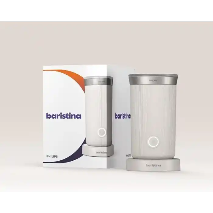Philips Baristina Süt Köpürtücü - Sütü Mükemmel Bir Şekilde Köpürtür. Sıcak ve Soğuk. Süt ve Süt Alternatifleri. Temizlemesi Kolay. Philips Baristina Espresso Makineleri İçin. Süt Beyazı (BAR311/00)