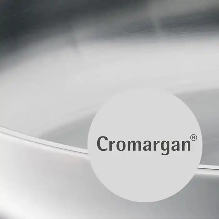 WMF Profi 20 cm Kaplamasız Paslanmaz Çelik Tava, İndüksiyon Uyumlu, 250°Cye Kadar Fırına Uygun, Tüm Ocak Tipleriyle Uyumlu, Yüksek Isıda Pişirme İçin, Damlatmaz, Ergonomik