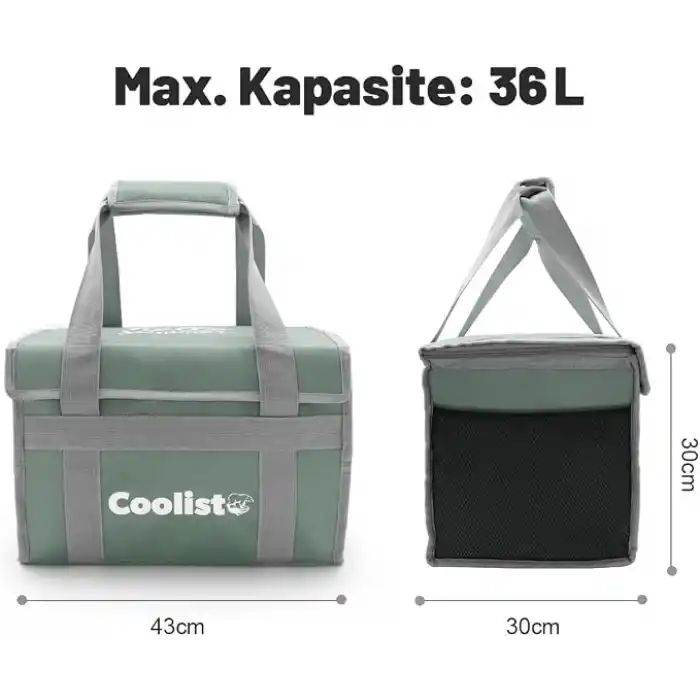 Coolist CL36LG 36 Litre Katlanabilir Termos Bez Çanta/Buzluk