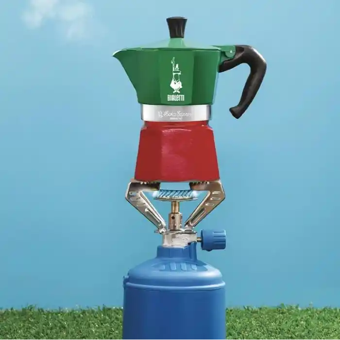 Bialetti - Moka Express Italia: 3 Cups Ocak Üstü Espresso Pişirici - 130ml - Karma Renk - Alüminyum Gövde - Patentli Güvenlik Valfi - Tüm Ocak Türleri İçin Uygundur (İndüksiyon Hariç)