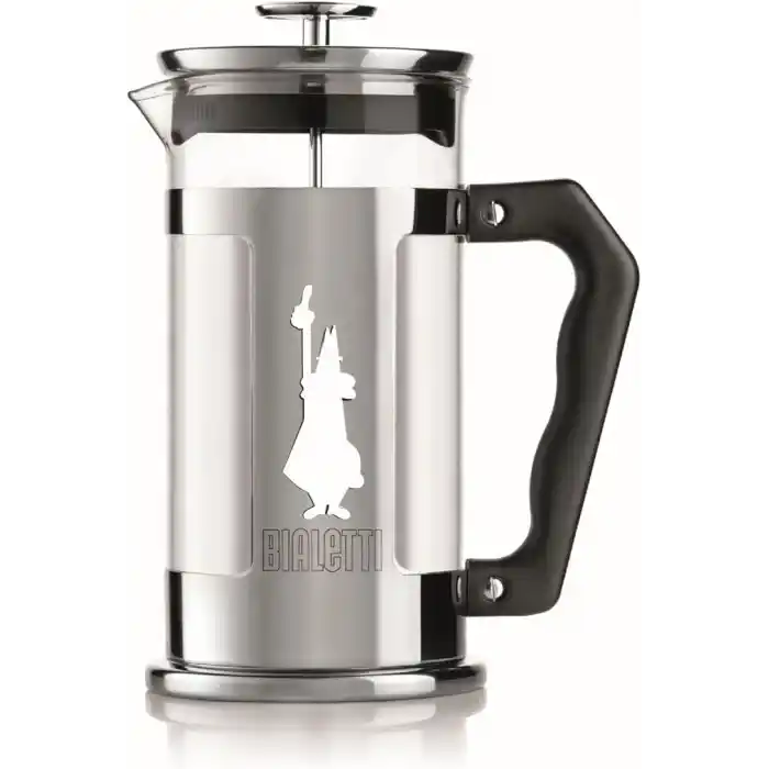 Bialetti - Preziosa French Press: Yaklaşık 350mL kapasiteli kahve hazırlayıcı - 18/10 Paslanmaz Çelik Gövde - Bulaşık Makinesinde Yıkanabilen Borosilikat Cam Sürahi - Paslanmaz Çelik Filtre Sistemi