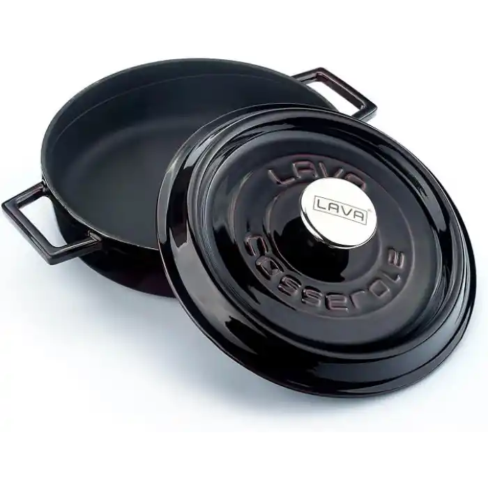 Lava Metal Premium Serisi - Döküm Çok Amaçlı Tencere, Yuvarlak, 24 cm, Majolik Mor