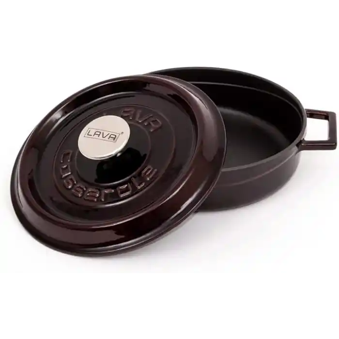 Lava Metal Premium Serisi - Döküm Çok Amaçlı Tencere, Yuvarlak, 24 cm, Majolik Mor
