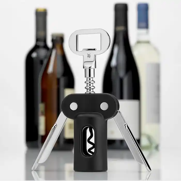 WMF Clever&More Tirbuşon, 20 cm, Şarap ve Prosecco Şişe Açacağı, Kapsül Kesicili Şarap Açacağı