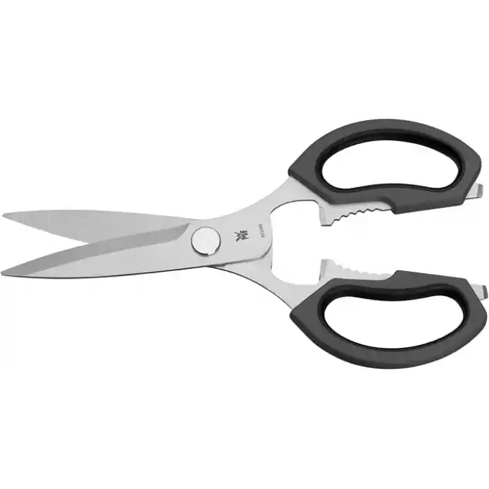 WMF 23 cm Mutfak Makası, Cromargan® Yüksek Kaliteli Paslanmaz Çelik, Plastik Sap, Şişe Açacaklı ve Konserve Kapağı Kaldırıcılı Çok Amaçlı Makas