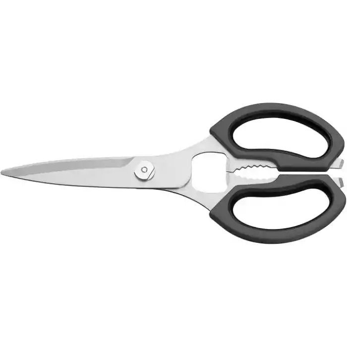 WMF 23 cm Mutfak Makası, Cromargan® Yüksek Kaliteli Paslanmaz Çelik, Plastik Sap, Şişe Açacaklı ve Konserve Kapağı Kaldırıcılı Çok Amaçlı Makas