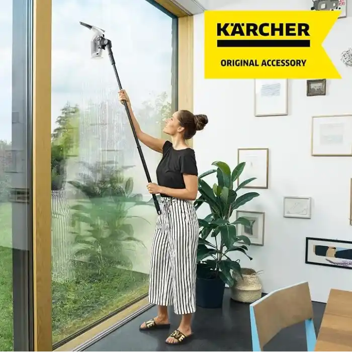 Kärcher Uzatma seti (tüm WV ve KV 4 için, 0,6 ila 1,5 metre arasında uzatılabilir, 2 teleskop çubuk içeren set, yüksek pencere yüzeylerine kolay erişilebilir)