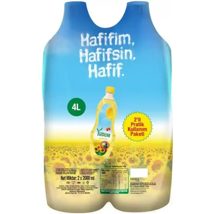 Yudum Ayçiçek Yağı 2x2 lt Pet