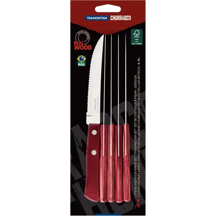 Tramontina Churrasco 21198/715 Biftek-Steak Bıçağı (6lı Blister)