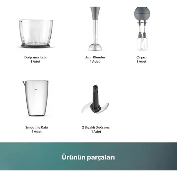 Homend Handmaid 1967H Blender Set Antrasit Siyah