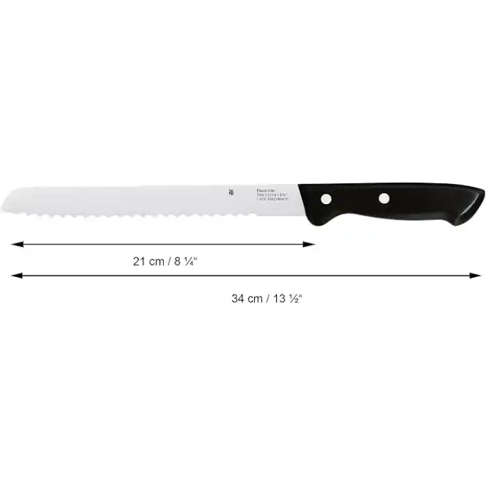 WMF Classic Line Ekmek Bıçağı, 34 cm, 21 cm Tırtıklı Bıçak Ağzı, Özel Bıçak Çeliği, Ergonomik Plastik Sap