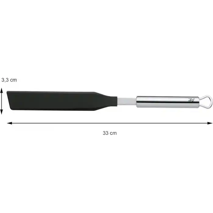 WMF Profi Plus Krep Spatulası, 33 cm, Krep ve Pankek Çevirici, Cromargan® Yüksek Kaliteli Paslanmaz Çelik, Plastik, Bulaşık Makinesinde Yıkanabilir
