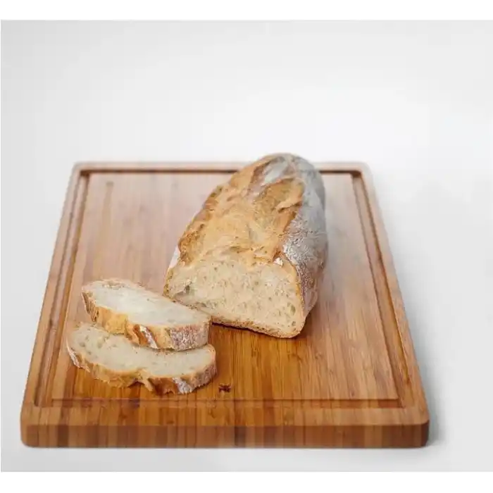 WMF Bambu Kesme Tahtası, 45 x 30 x 1,9 cm, Büyük Boy, Meyve Suyu Oluklu, Et ve Sebze Kesme Tahtası, Bıçak Dostu Yüzey