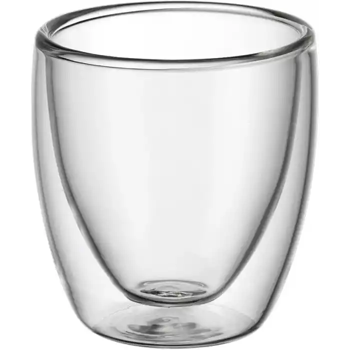 WMF Kult 2 Parça Çift Cidarlı Espresso Bardağı Seti, 80 ml, Isıya Dayanıklı Termal Cam, Yüzen Efektli Tasarım