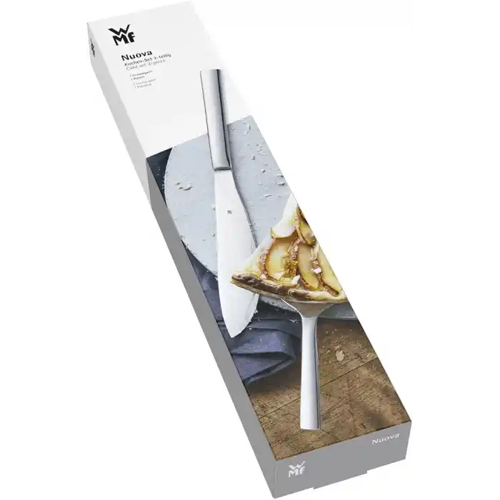 WMF Nuova 2 Parça Pasta Servis Seti, Pasta Bıçağı ve Pasta Spatulası, Cromargan® Yüksek Kaliteli Parlak Paslanmaz Çelik, Bulaşık Makinesinde Yıkanabilir