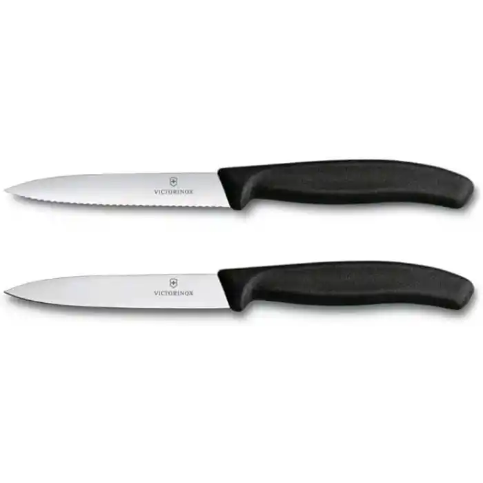 Victorinox 6.7793.2 Swiss Classic 2li 10cm Soyma Bıçağı Set, Siyah