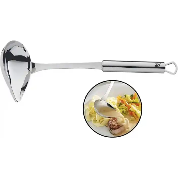 WMF Profi Plus Sos Kepçesi, 28 cm, Akıtma Ağızlı, Cromargan® Yüksek Kaliteli Yarı Mat Paslanmaz Çelik, Bulaşık Makinesinde Yıkanabilir