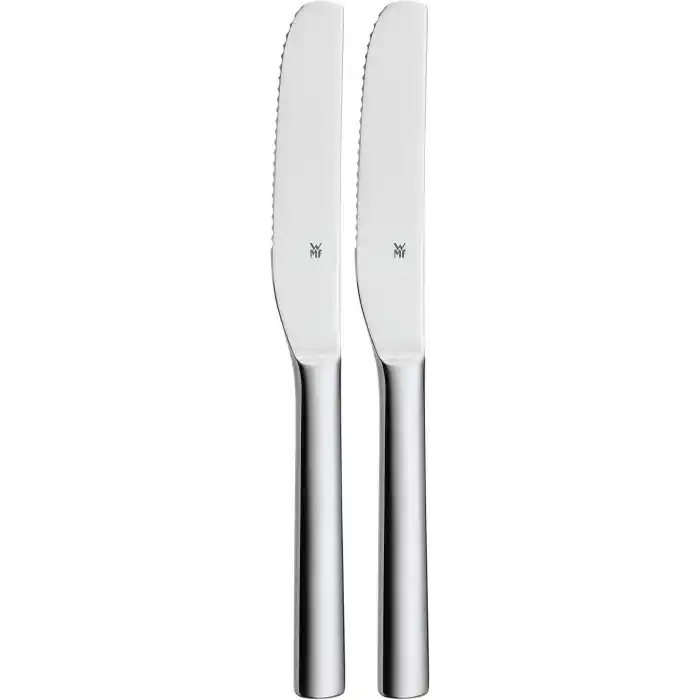 WMF Nuova 2 Parça Kahvaltı Bıçağı Seti, 19,5 cm, Tırtıklı Ekmek ve Sandviç Bıçağı, Cromargan® Yüksek Kaliteli Parlak Paslanmaz Çelik