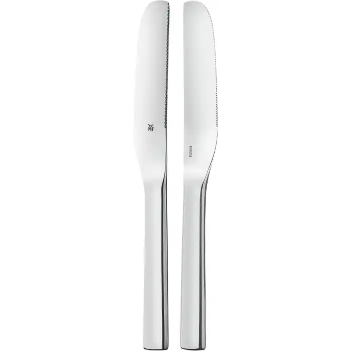 WMF Nuova 2 Parça Kahvaltı Bıçağı Seti, 19,5 cm, Tırtıklı Ekmek ve Sandviç Bıçağı, Cromargan® Yüksek Kaliteli Parlak Paslanmaz Çelik