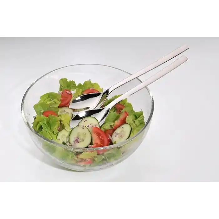 WMF Nuova 4 Parça Servis Seti, Salata Servis Seti, Servis Kaşığı ve Servis Çatalı, Cromargan® Yüksek Kaliteli Parlak Paslanmaz Çelik, Bulaşık Makinesinde Yıkanabilir