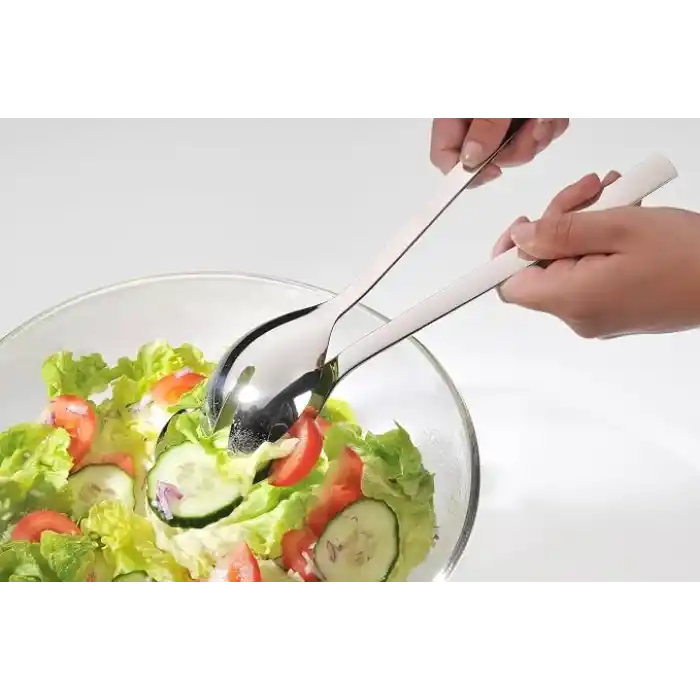 WMF Nuova 4 Parça Servis Seti, Salata Servis Seti, Servis Kaşığı ve Servis Çatalı, Cromargan® Yüksek Kaliteli Parlak Paslanmaz Çelik, Bulaşık Makinesinde Yıkanabilir