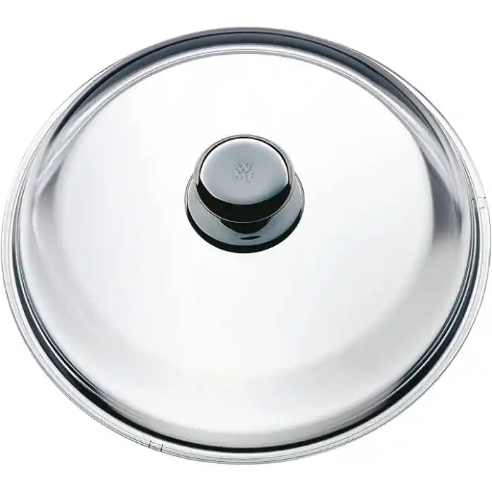 WMF 24 cm Cam Tava Kapağı, Isıya Dayanıklı Cam, Metal Kulplu, 24 cm Tavalar İçin, Bulaşık Makinesinde Yıkanabilir