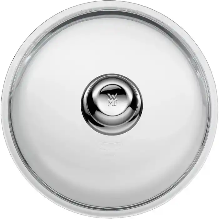 WMF 24 cm Cam Tava Kapağı, Isıya Dayanıklı Cam, Metal Kulplu, 24 cm Tavalar İçin, Bulaşık Makinesinde Yıkanabilir