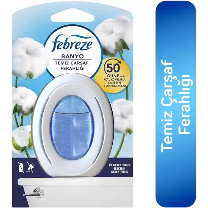 Febreze Hava Ferahlatıcı Banyo Oda Kokusu Temiz Çarşaf Ferahlığı