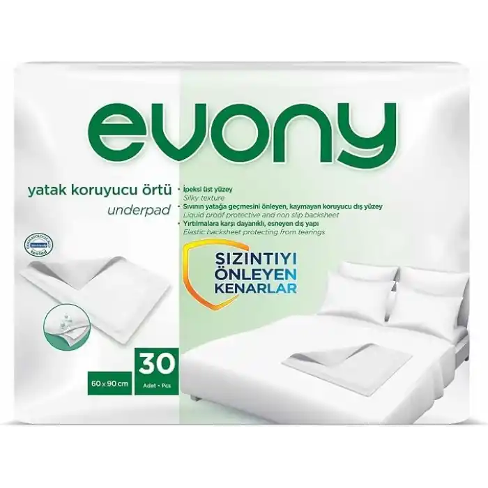 Evony Yatak Koruyucu Jumbo Örtü 60 x 90 cm 30 Adet