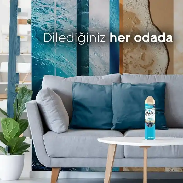 Glade Aerosol Oda Kokusu Okyanus Sessizliği 300 ml, Anında Ferahlık