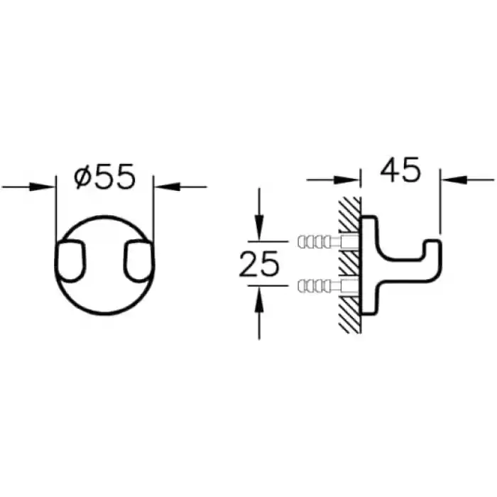 VitrA Marin A44947 İkili Askı, Krom