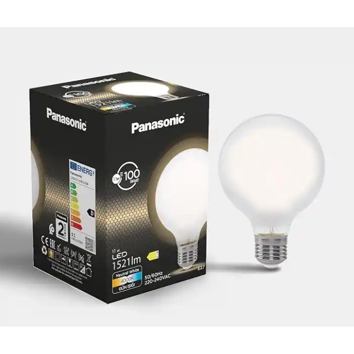Panasonic Filament Ampul E27 11W 1521LM 4000K Milky