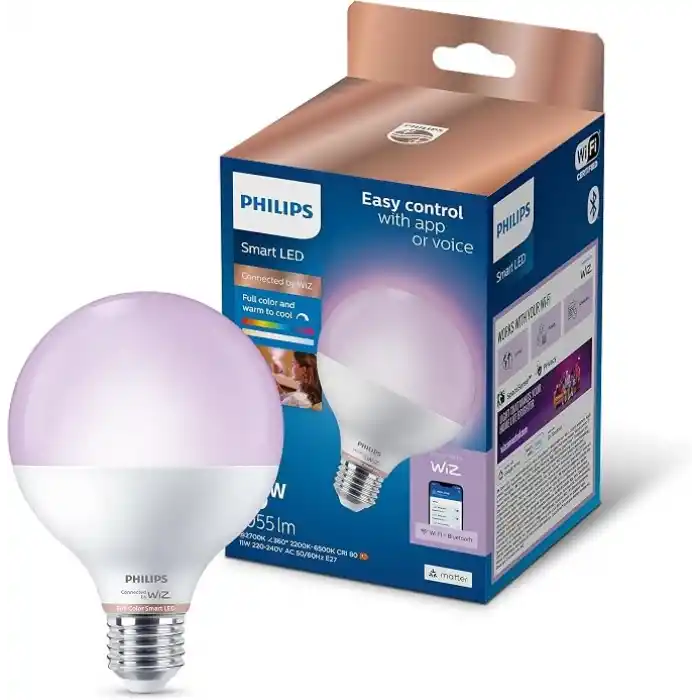 Philips WFB 75W G95 E27 822-65 RGB 1PF/6 LED ampul