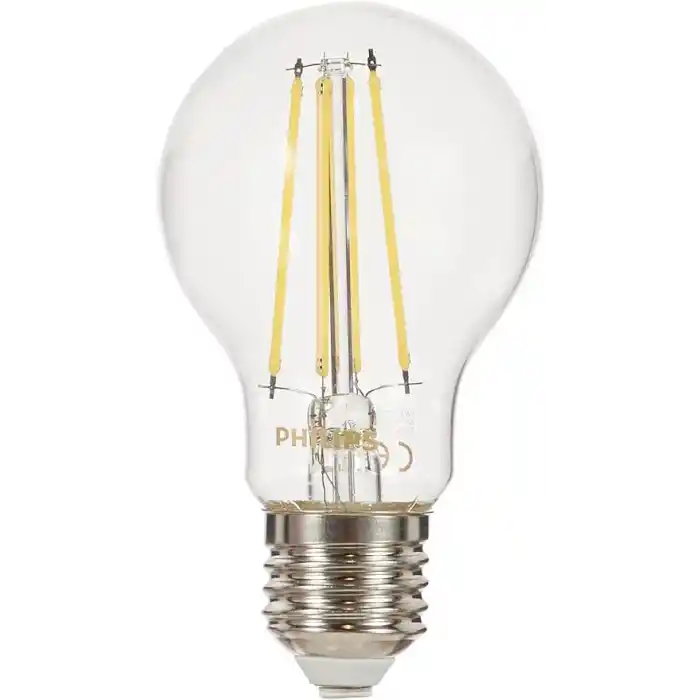 Philips LED Classic 60W A60 Filament Ampul, 4000K Soğuk Beyaz, E27 Normal Duy, Dim Edilmez